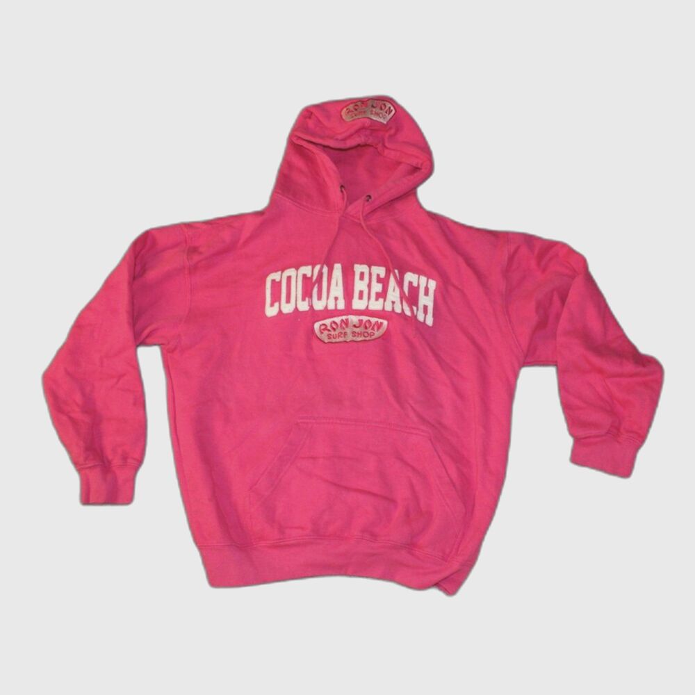 Girls Pink Hoodie Cocoa Beach Florida Ron Jon Surf Shop Size Medium Fall Cloths